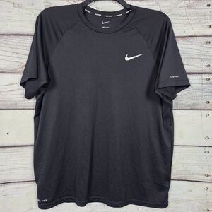 Nike Swim Dri-FIT UPF 40+ Black Tee XL